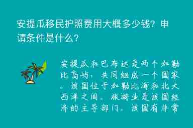 安提瓜移民護照費用大概多少錢？申請條件是什么？