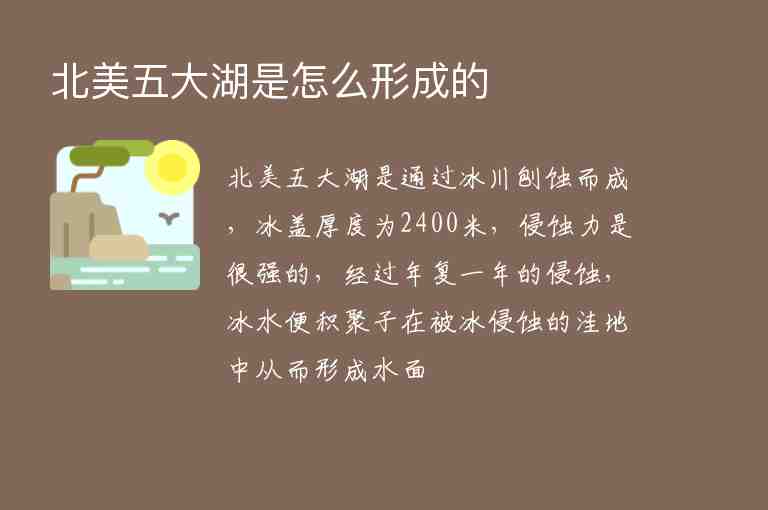 北美五大湖是怎么形成的