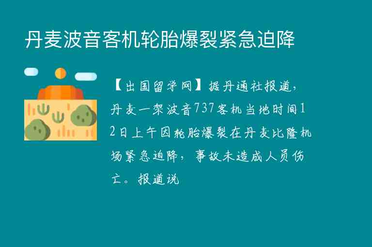 丹麥波音客機輪胎爆裂緊急迫降