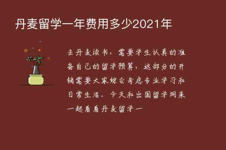 丹麥留學(xué)一年費(fèi)用多少2021年