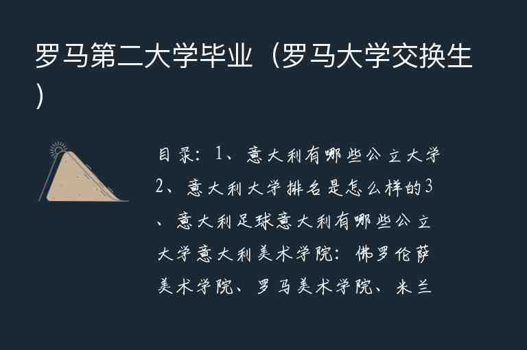 羅馬第二大學(xué)畢業(yè)（羅馬大學(xué)交換生）