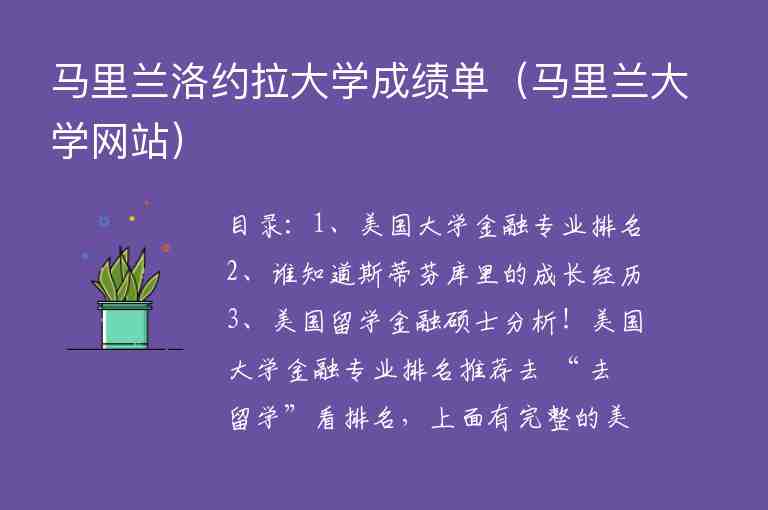 馬里蘭洛約拉大學(xué)成績(jī)單（馬里蘭大學(xué)網(wǎng)站）