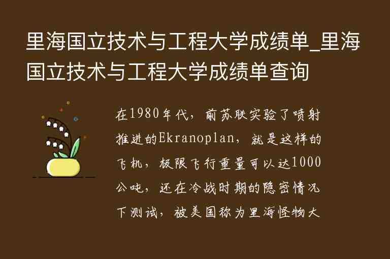 里海國立技術(shù)與工程大學(xué)成績單_里海國立技術(shù)與工程大學(xué)成績單查詢