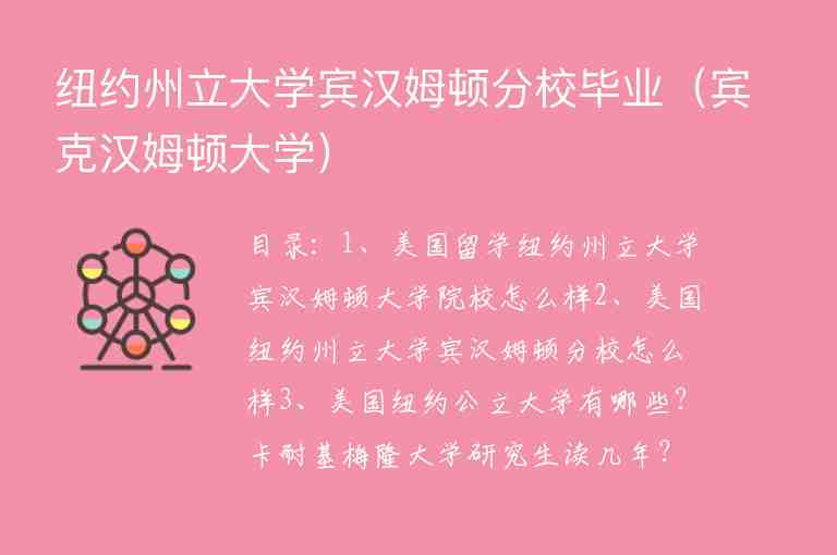 紐約州立大學(xué)賓漢姆頓分校畢業(yè)（賓克漢姆頓大學(xué)）