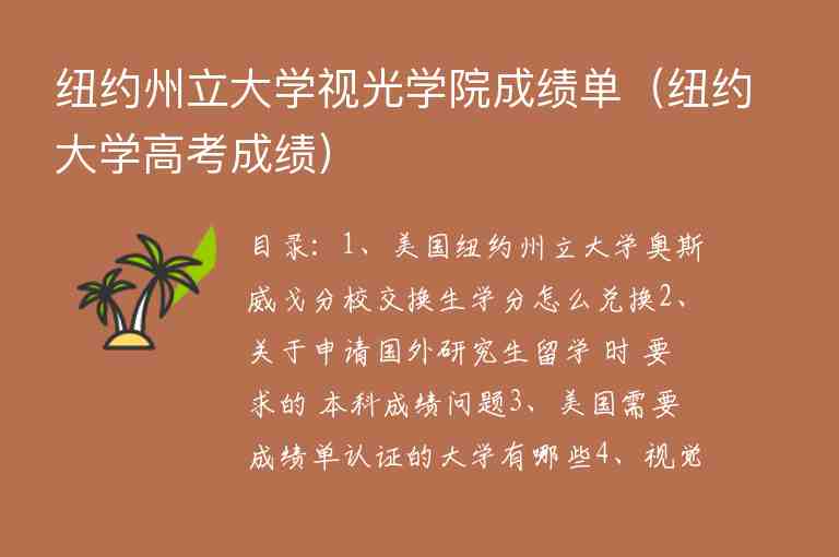 紐約州立大學(xué)視光學(xué)院成績單（紐約大學(xué)高考成績）