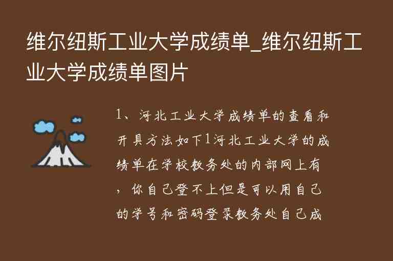 維爾紐斯工業(yè)大學(xué)成績(jī)單_維爾紐斯工業(yè)大學(xué)成績(jī)單圖片