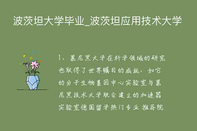 波茨坦大學(xué)畢業(yè)_波茨坦應(yīng)用技術(shù)大學(xué)