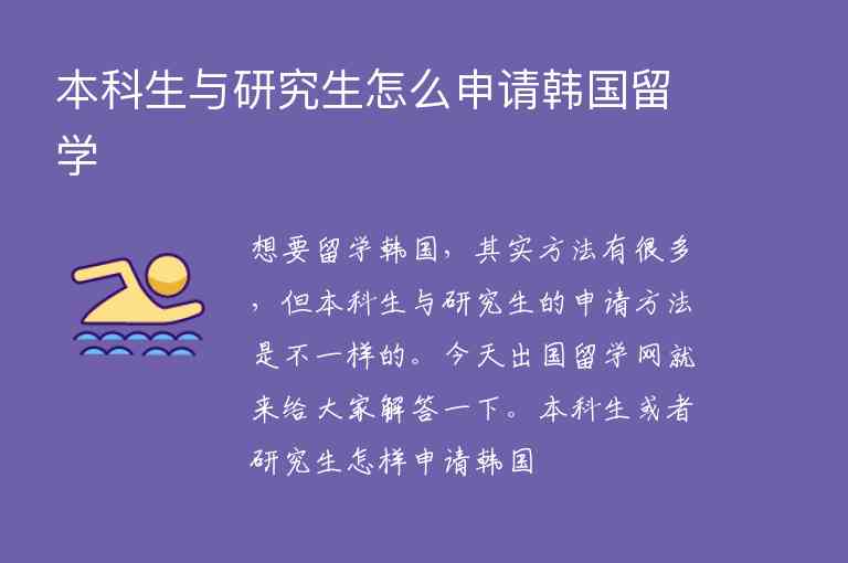 本科生與研究生怎么申請(qǐng)韓國(guó)留學(xué)