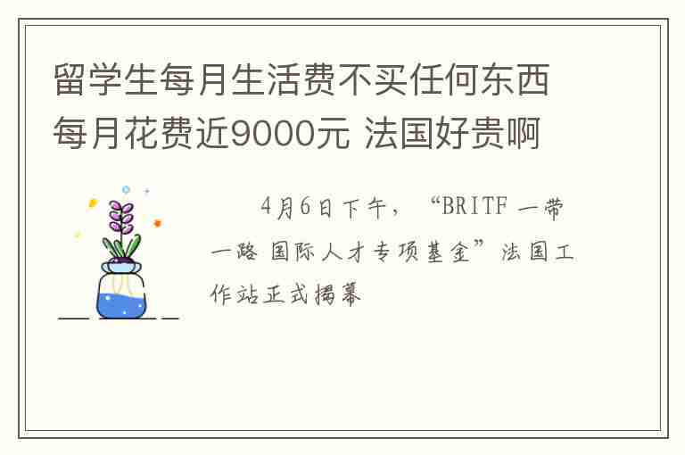 留學(xué)生每月生活費(fèi)不買(mǎi)任何東西每月花費(fèi)近9000元 法國(guó)好貴啊