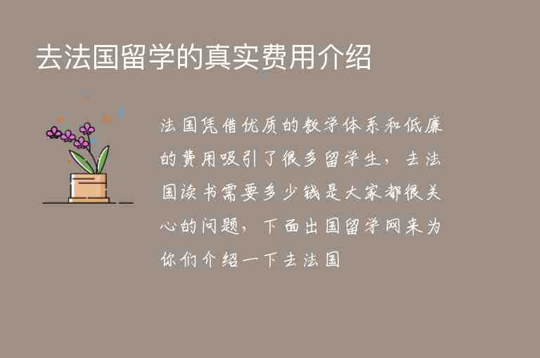 去法國(guó)留學(xué)的真實(shí)費(fèi)用介紹