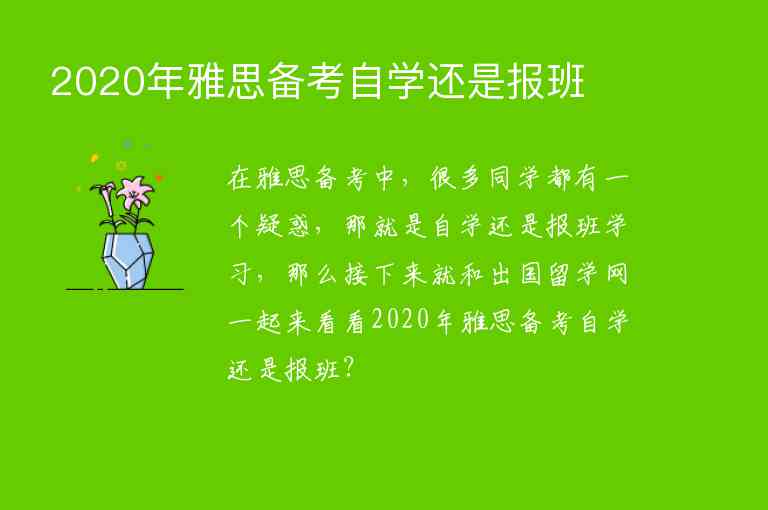 2020年雅思備考自學(xué)還是報(bào)班