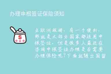 辦理申根簽證保險(xiǎn)須知