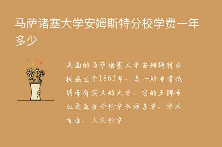 馬薩諸塞大學(xué)安姆斯特分校學(xué)費(fèi)一年多少