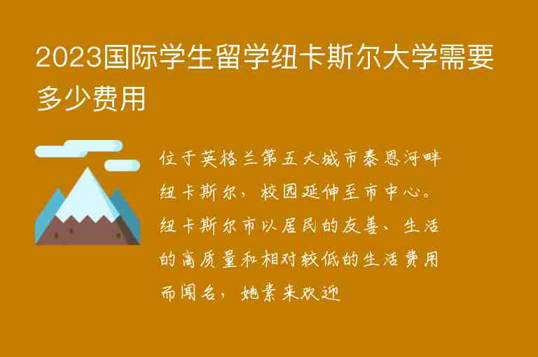 2023國(guó)際學(xué)生留學(xué)紐卡斯?fàn)柎髮W(xué)需要多少費(fèi)用