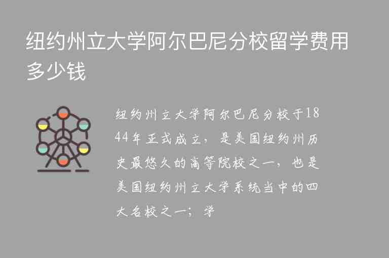 紐約州立大學(xué)阿爾巴尼分校留學(xué)費用多少錢