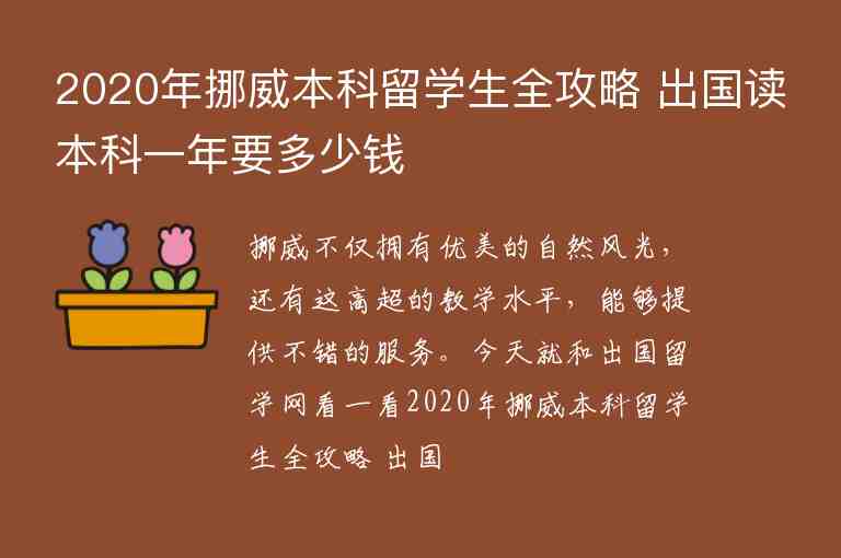 2020年挪威本科留學(xué)生全攻略 出國(guó)讀本科一年要多少錢