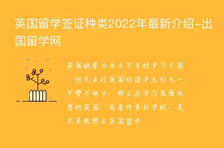 英國留學(xué)簽證種類2022年最新介紹-出國留學(xué)網(wǎng)