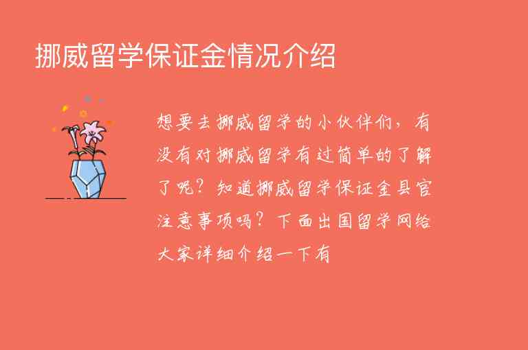 挪威留學(xué)保證金情況介紹