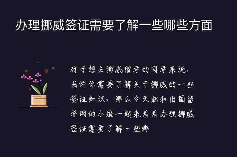 辦理挪威簽證需要了解一些哪些方面