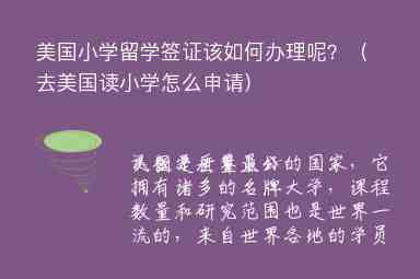 美國小學(xué)留學(xué)簽證該如何辦理呢？（去美國讀小學(xué)怎么申請）