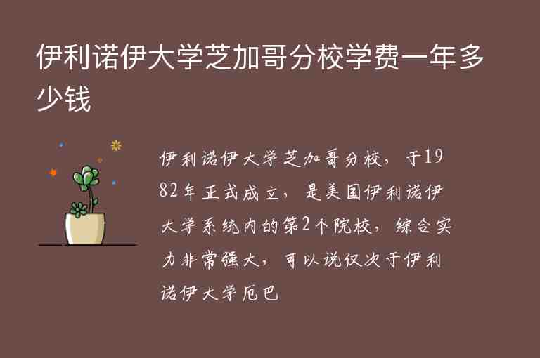 伊利諾伊大學(xué)芝加哥分校學(xué)費一年多少錢