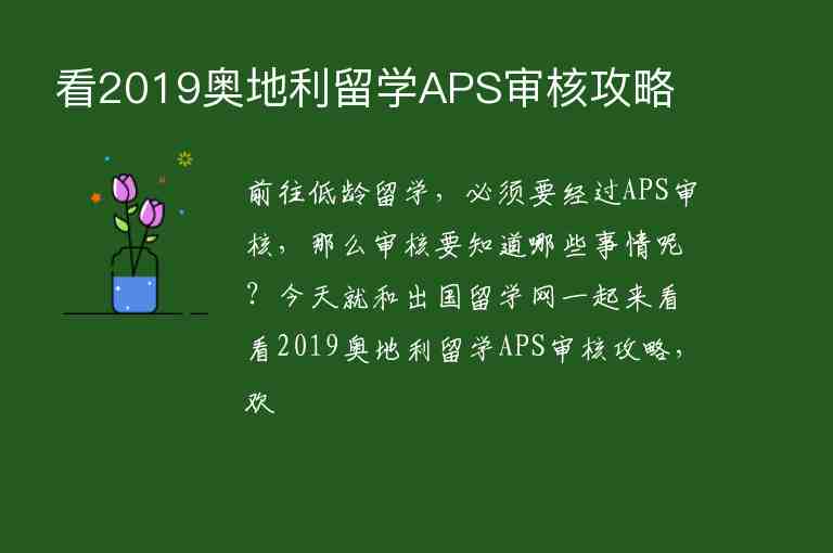 看2019奧地利留學(xué)APS審核攻略