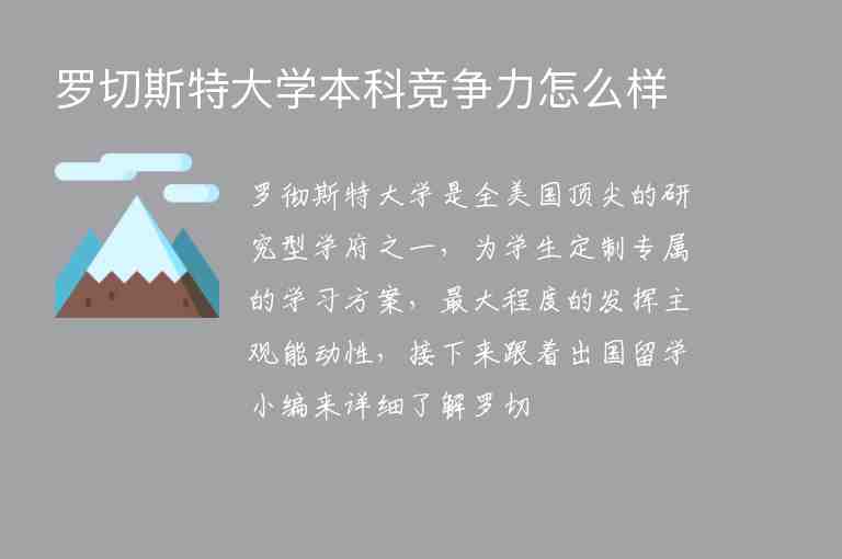 羅切斯特大學(xué)本科競爭力怎么樣