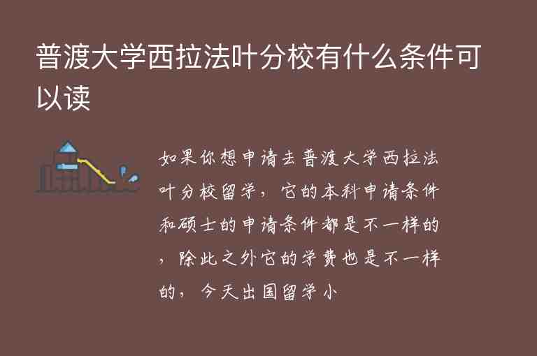 普渡大學(xué)西拉法葉分校有什么條件可以讀